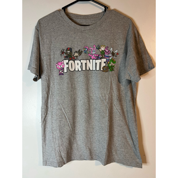 Men's Fortnite T-Shirt Size L Gray - Picture 1 of 3